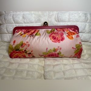 Banana republic rose print silk clutch. Brand new in bag.
